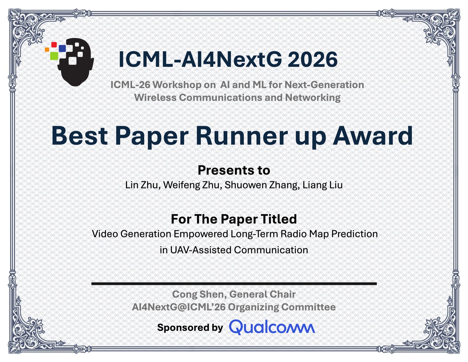 Runner-up certificate