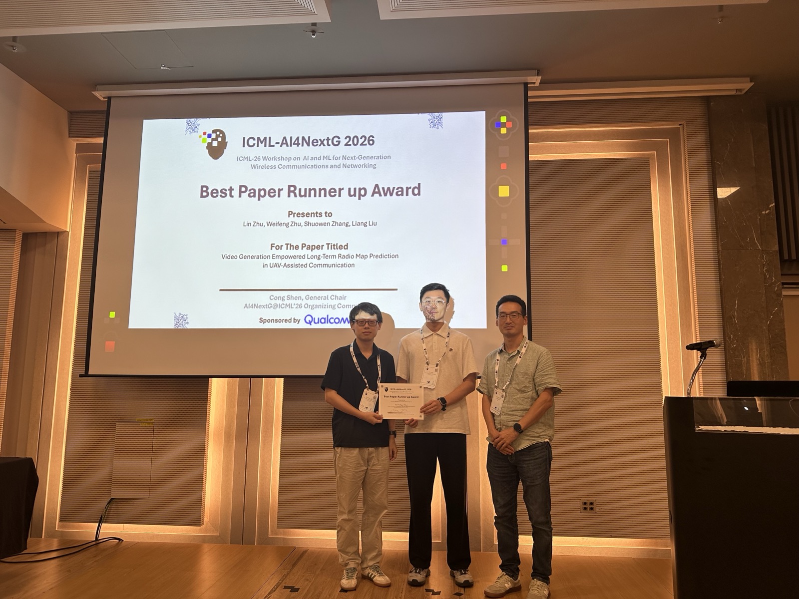 Runner-up award presentation